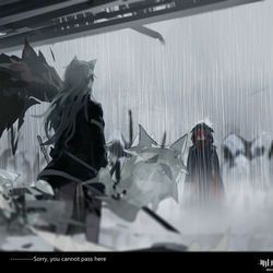 This is a pixiv picture whose title is 一触即发.