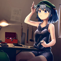 This is a pixiv picture whose title is にとり.