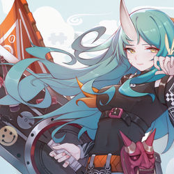 This is a pixiv picture whose title is 明日方舟 星熊.