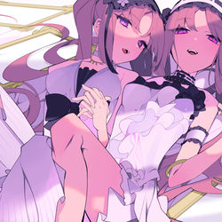 This is a pixiv picture whose title is 【FGO】エウリュアレとステンノ.