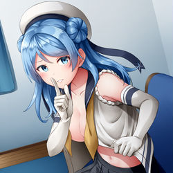 This is a pixiv picture whose title is チラ見せ浦風/こうらかぜ.