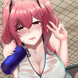 This is a pixiv picture whose title is 喉が渇いた.