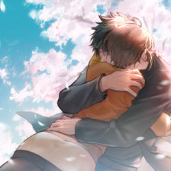 This is a pixiv picture whose title is ”おかえりなさい”  ”おかえり”.