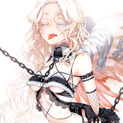 This is a pixiv picture whose title is 100日後でも反抗的な奴隷天使ちゃん.
