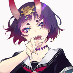 This is a pixiv picture whose title is セーラー服と鬼.
