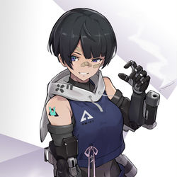 This is a pixiv picture whose title is handgun_.