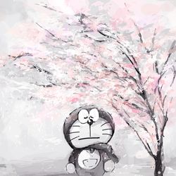This is a pixiv picture whose title is 雪桜.