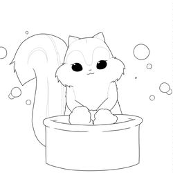 This is a pixiv picture whose title is Hush Hush　ぬりえ　②.