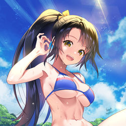 This is a pixiv picture whose title is 「沖まで出ちゃおっか？」.