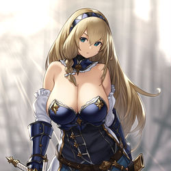 This is a pixiv picture whose title is 剣乙女.