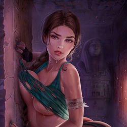 This is a pixiv picture whose title is Classic Lara Croft.
