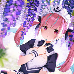 This is a pixiv picture whose title is 紫藤花aque.