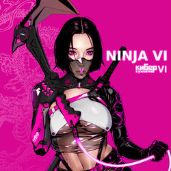 This is a pixiv picture whose title is Cyber Kunoichi Vi.