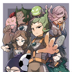This is a pixiv picture whose title is エイリア学園.