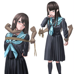 This is a pixiv picture whose title is 緊縛過程.