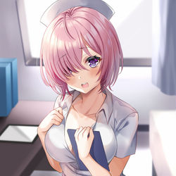 This is a pixiv picture whose title is ナースなマシュ.