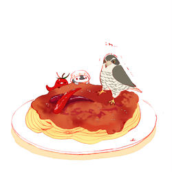 This is a pixiv picture whose title is 鷹の爪.