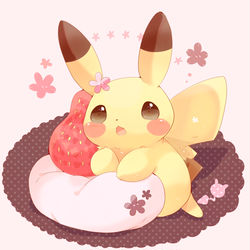This is a pixiv picture whose title is イチゴ大福.