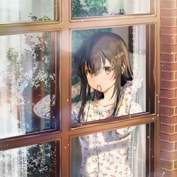 This is a pixiv picture whose title is 窓とリサ.