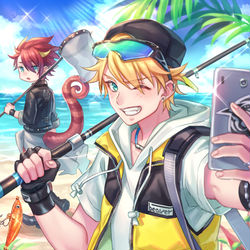 This is a pixiv picture whose title is ジャスティンとレックス.