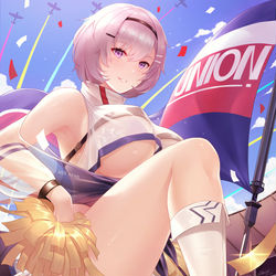 This is a pixiv picture whose title is 指揮官、全力で応援するよ！.