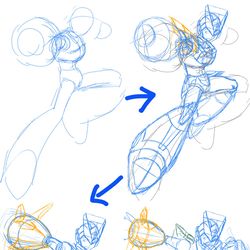 This is a pixiv picture whose title is ロックマンX6　ブレードアーマー.