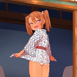 This is a pixiv picture whose title is 尻肉ゆまと前の絵の修正版.