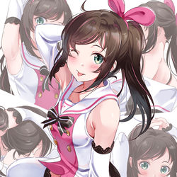 This is a pixiv picture whose title is ポニーテールキズナアイちゃん🐴❤.