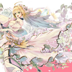 This is a pixiv picture whose title is 嫁セイバー.