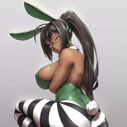 This is a pixiv picture whose title is Cyron Tanryoku (Bunny suit).