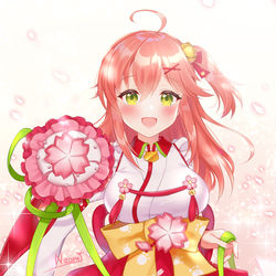 This is a pixiv picture whose title is さくらみこちゃん🌸.