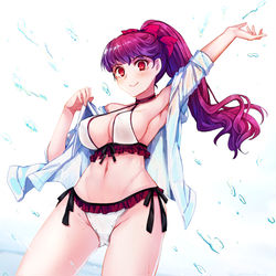 This is a pixiv picture whose title is 芳澤かすみビキニ.
