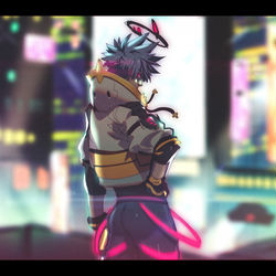 This is a pixiv picture whose title is 夜の天使.