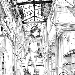 This is a pixiv picture whose title is りり散歩　商店街.