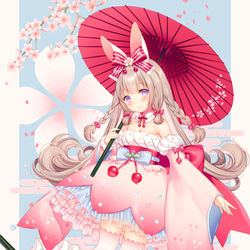 This is a pixiv picture whose title is さくらんぼフラペチーノ.