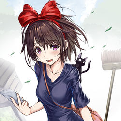 This is a pixiv picture whose title is 魔女宅のキキ.
