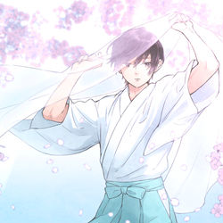 This is a pixiv picture whose title is 仇桜.