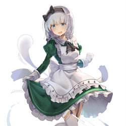This is a pixiv picture whose title is メイド妖夢.
