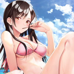 This is a pixiv picture whose title is 水着の水原千鶴.