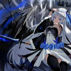 This is a pixiv picture whose title is †.