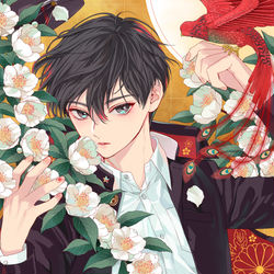 This is a pixiv picture whose title is 花鳥風月.