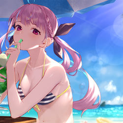 This is a pixiv picture whose title is あくたん水着天使.
