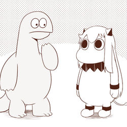 This is a pixiv picture whose title is むっぽと恐竜.