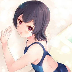 This is a pixiv picture whose title is 水着お風呂.