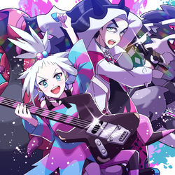 This is a pixiv picture whose title is 【ポケモン剣盾】ネズ＆ホミカ.