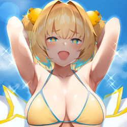 This is a pixiv picture whose title is 魅惑のパイにゃん.