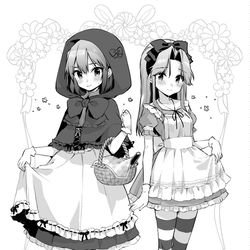 This is a pixiv picture whose title is 赤ずきん川内*アリス神通.
