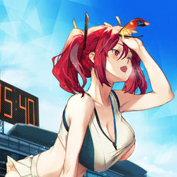 This is a pixiv picture whose title is 汗.