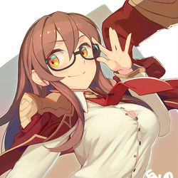 This is a pixiv picture whose title is 親身の師龍喚士・ヴァレリア.