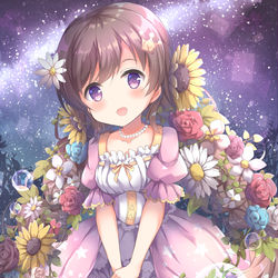 This is a pixiv picture whose title is 髪長姫.